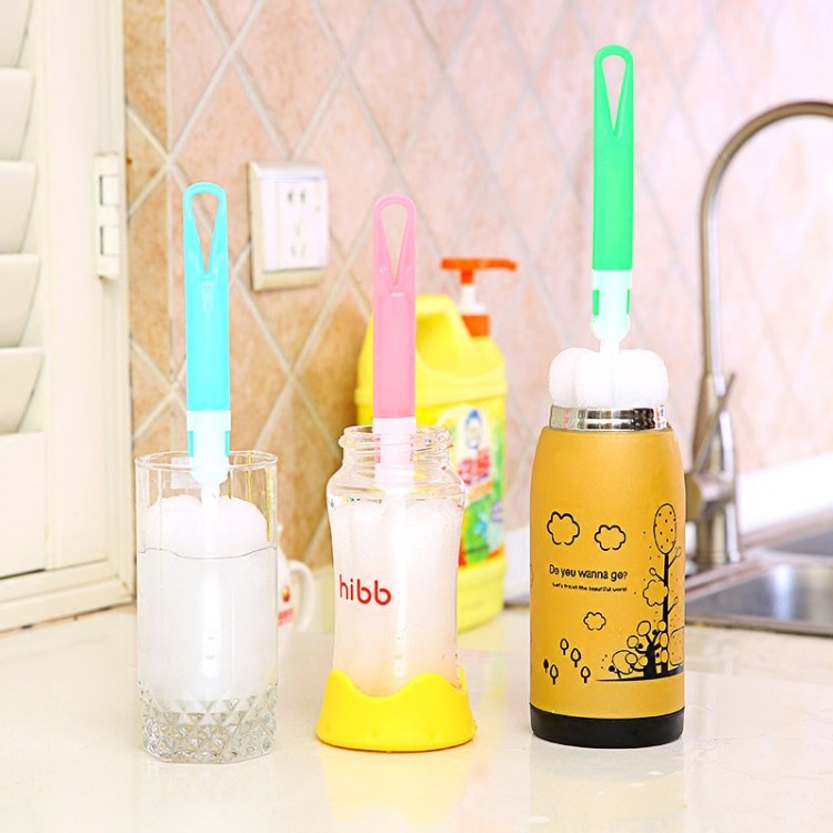 6 x Cepillos De Esponja Para Lavar Vasos, Teteros, Botellas, Biberones, Termos, Espuma, Accesorio De Cocina, Restaurante, Cafetería Y Más. - Imagen 3