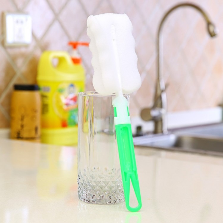 6 x Cepillos De Esponja Para Lavar Vasos, Teteros, Botellas, Biberones, Termos, Espuma, Accesorio De Cocina, Restaurante, Cafetería Y Más. - Imagen 4